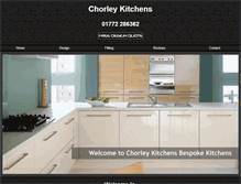Tablet Screenshot of chorleykitchens.co.uk